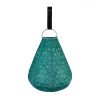 Luna Solar Lantern Cone with LED – 270x240mm - Copper green | Handmade/weather resistant - Image 2