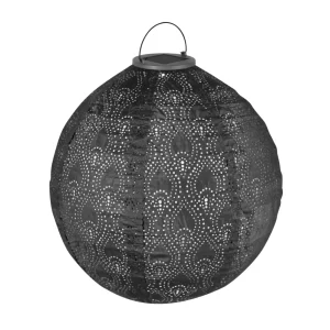 Luna solar lantern Eclipse with LED – 310x310mm - Earth grey  Handmade/weather resistant