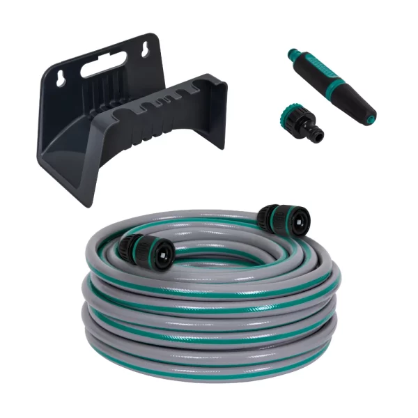 Garden hose 20m | incl hose holder, nozzle and couplings - Image 2