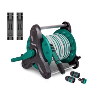 Hose reel with 15m garden hose | Incl. nozzle and couplings