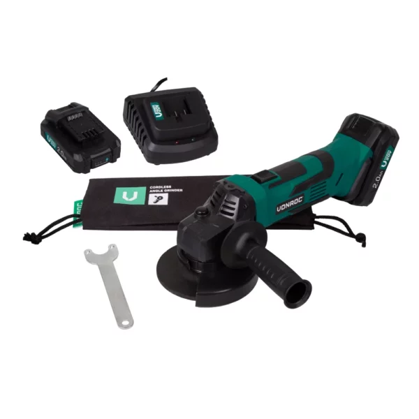 Angle grinder 20V - 115mm - 2Ah | Incl batteries and charger - Image 4