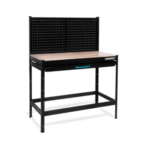 Workbench with Drawer – Steel pegboard | Incl 15 hooks