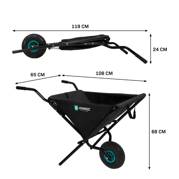 Foldable Wheelbarrow 50 lt | 30kg load capacity - Image 7